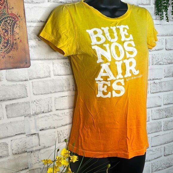 American Eagle Ombre “Buenos Aires” Shirt Top Hippie Boho size small - Picture 1 of 7